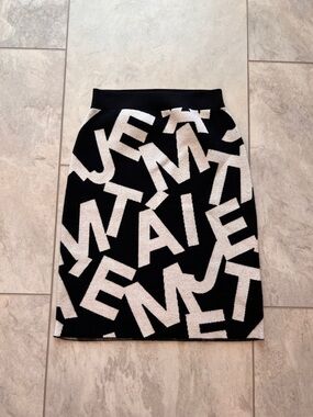 Anthropologie Maeve Knit Je t'aime Abstract Skirt